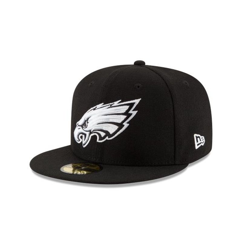 NFL Philadelphia Eagles 59Fifty Fitted (BHE9341) - Black New Era Caps